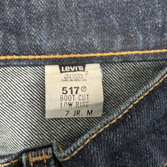 Levi's 517 Vintage  RED TAG  Boot cut low rise Jean Sz 7 JR M - Picture 7 of 9